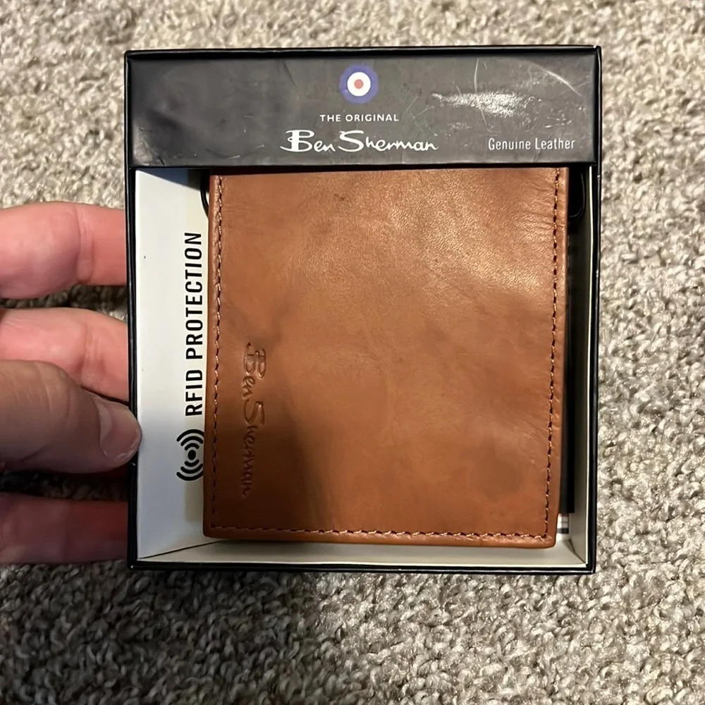 Mens Brown Leather Ben Sherman Wallet